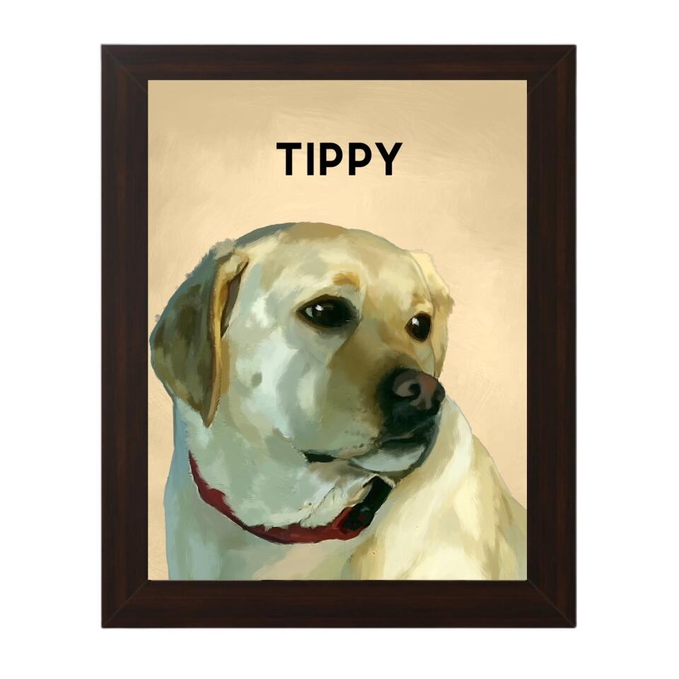 Custom Dog Portrait | Pet Art Painting From Photo By Professional Artist