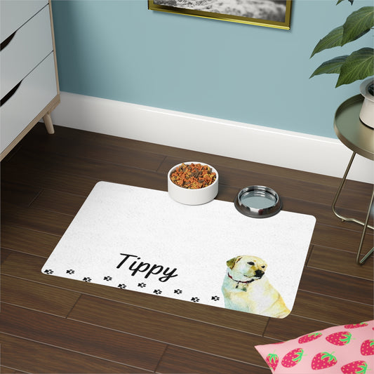 Personalized Picture Name Pet Food Mat (12x18)